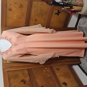 Vintage Peach Angel Wing Dress